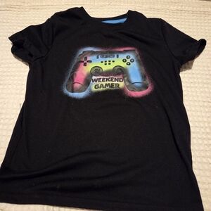 Cat & Jack Black Tee with Colorful Controller Design